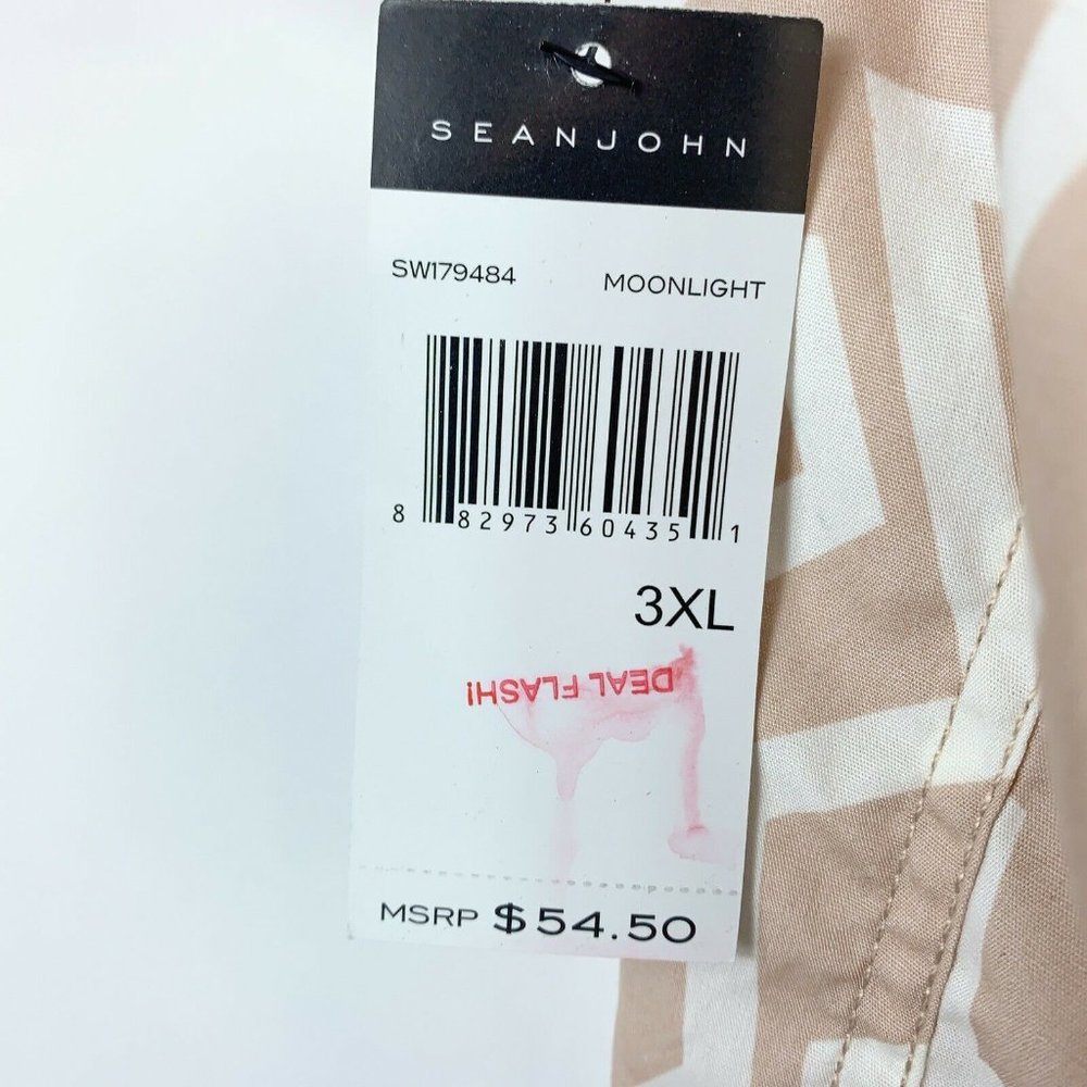 NWT Sean John Tan SS Button Shirt Men Sz 3XL - Picture 6 of 6